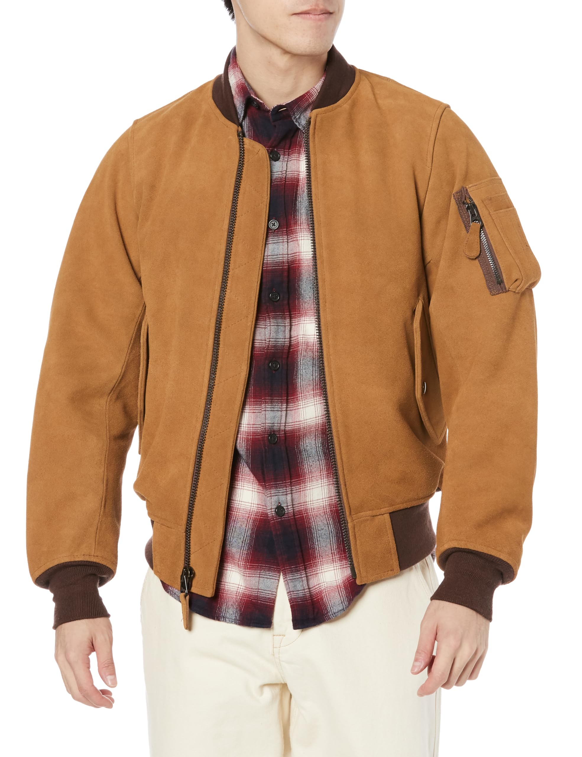 Amazon | [ヒューストン] COW SUEDE MA-1 | コート・ジャケット 通販